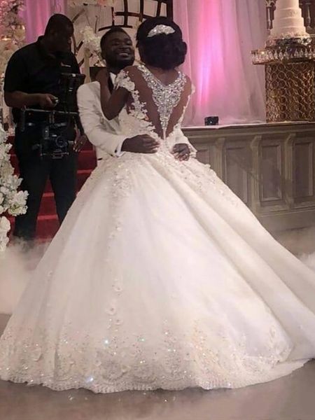 2021 new sparky crystals princess dress sheer neck cap luxury rentals wedding gown custom size rbsr, White
2021 new sparky crystals princess dress sheer neck cap luxury rentals wedding gown custom size rbsr, White