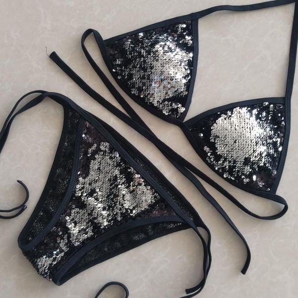 2021 halter bling glitter sequin bandage thong micro biquini bathing suit swimsuit swimwear women brazilian bikini black, White;black
2021 halter bling glitter sequin bandage thong micro biquini bathing suit swimsuit swimwear women brazilian bikini black, White;black