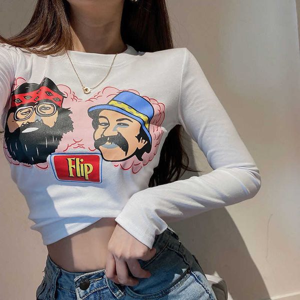 women's sweaters cotton round neck long sleeve t-shirt slim fit 2022 autumn print korean short bottomed shirt women, White;black
women's sweaters cotton round neck long sleeve t-shirt slim fit 2022 autumn print korean short bottomed shirt women, White;black