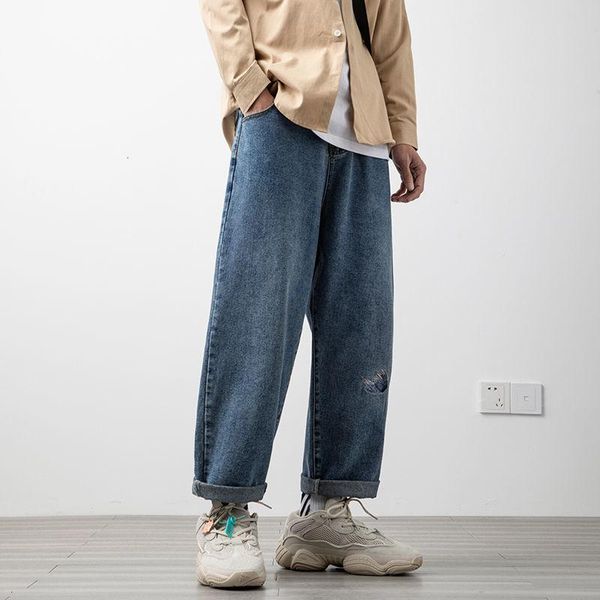 neploha man casual oversize jeans 2021 fashion woman straight embroidered wide leg jeans male ankle- length, Blue
neploha man casual oversize jeans 2021 fashion woman straight embroidered wide leg jeans male ankle- length, Blue