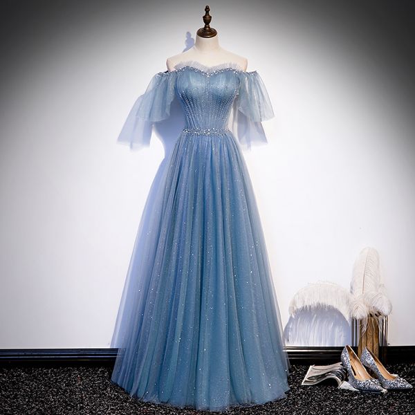Blue Sequins Strapless Off Shoulder Sexy Evening Dress Elegant Backless Bandage Pageant Party Lange Jurk Female Banquet Dress
Blue Sequins Strapless Off Shoulder Sexy Evening Dress Elegant Backless Bandage Pageant Party Lange Jurk Female Banquet Dress