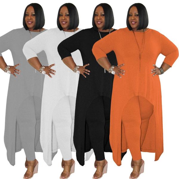 women's two piece pants solid casual homewear big size loose long two-piece set sleeve o neck x-long and skinny women outfits, White
women's two piece pants solid casual homewear big size loose long two-piece set sleeve o neck x-long and skinny women outfits, White