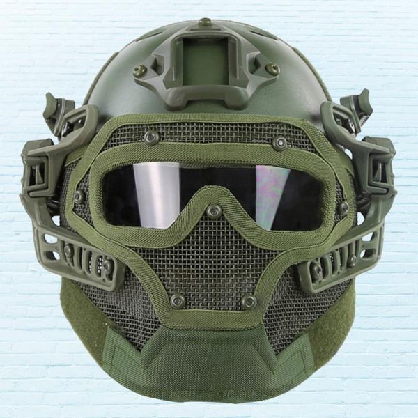 cycling helmets style safety helmet with mask carbon steel outdoor for paintball (green)
cycling helmets style safety helmet with mask carbon steel outdoor for paintball (green)