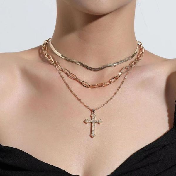 pendant necklaces 2021 fashion multilayer hip hop long chain necklace for women men jewelry gifts key cross accessories, Silver
pendant necklaces 2021 fashion multilayer hip hop long chain necklace for women men jewelry gifts key cross accessories, Silver