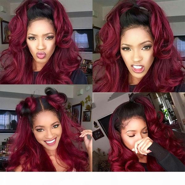 360 lace frontal wig 1b 99j body wave lace front human hair wigs with baby hair black ombre burgundy colorful purple red, Black;brown 
360 lace frontal wig 1b 99j body wave lace front human hair wigs with baby hair black ombre burgundy colorful purple red, Black;brown