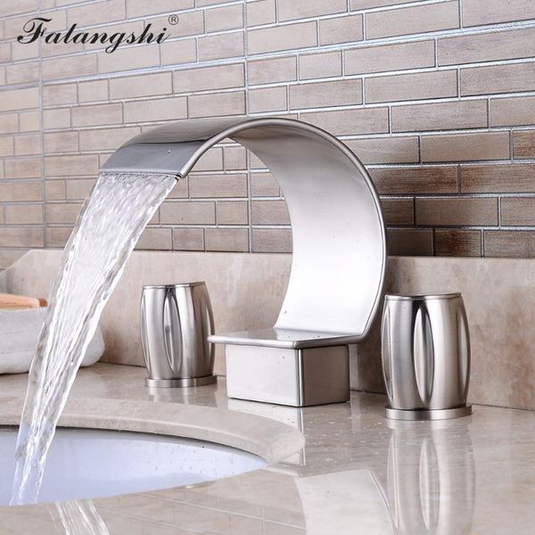 bathroom sink faucets basin waterfall brush nickel dual handle widespread 3 hole bathtub mixer taps wb1503
bathroom sink faucets basin waterfall brush nickel dual handle widespread 3 hole bathtub mixer taps wb1503