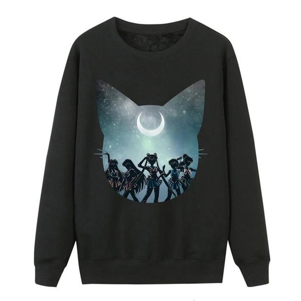 2021 sailor moon kawaii sweatshirts women winter fleece crewneck pullover hoodies soild korean style loose female tracksuits, Black
2021 sailor moon kawaii sweatshirts women winter fleece crewneck pullover hoodies soild korean style loose female tracksuits, Black