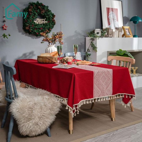 table cloth red christmas party tablecloth decoration tassel polyester rectangular coffee living room home cover mat
table cloth red christmas party tablecloth decoration tassel polyester rectangular coffee living room home cover mat