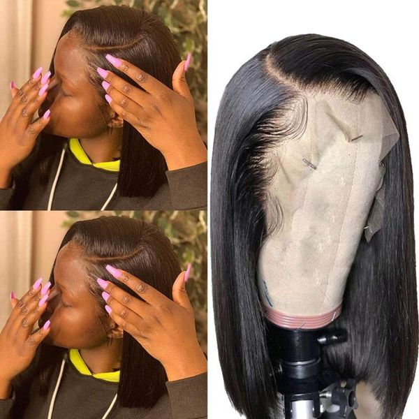 lace wigs toocci 13x4 frontal bob wig virgin remy brazilian human hair front with baby for black women, Black;brown
lace wigs toocci 13x4 frontal bob wig virgin remy brazilian human hair front with baby for black women, Black;brown