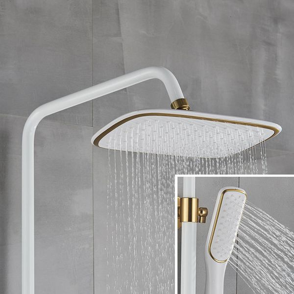 bathroom shower heads white gold faucet set rainfall head rose cold mixer taps 3-way outlet systems cdu7
bathroom shower heads white gold faucet set rainfall head rose cold mixer taps 3-way outlet systems cdu7