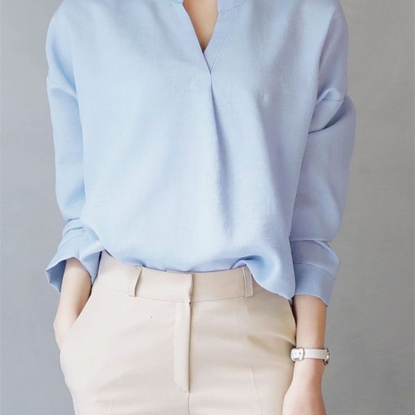 women's knits & tees new womens blouses summer femme casual women shirt long sleeve cotton girls women blouse plus size blusas solid l, White
women's knits & tees new womens blouses summer femme casual women shirt long sleeve cotton girls women blouse plus size blusas solid l, White