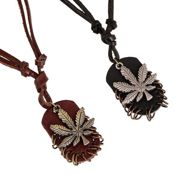 pendant necklaces fashion jewelry vintage style men's leather necklace alloy, Silver
pendant necklaces fashion jewelry vintage style men's leather necklace alloy, Silver