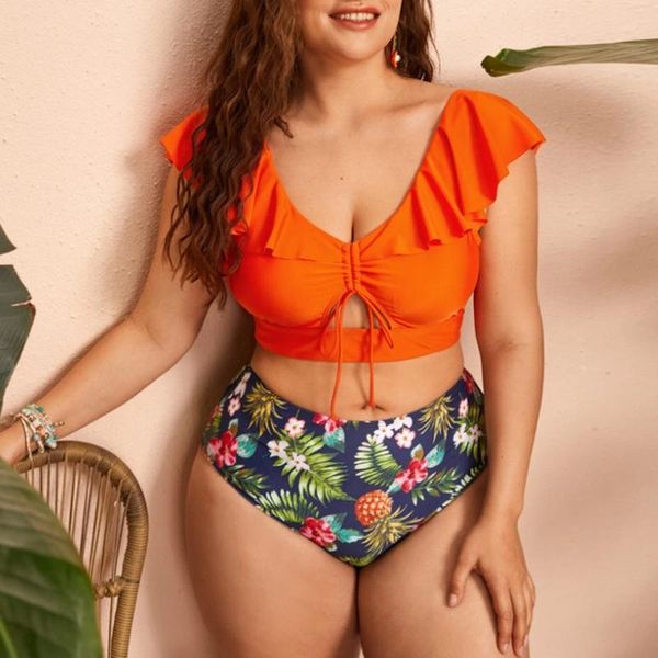 one-piece suits women's swimming suit 2021 fashion large ruffle split swimsuit bikini summer bathing bikinis mujer
one-piece suits women's swimming suit 2021 fashion large ruffle split swimsuit bikini summer bathing bikinis mujer