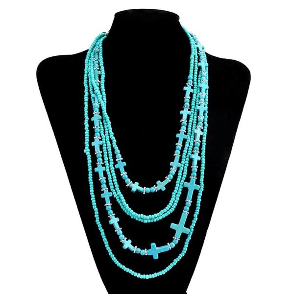 pendant necklaces bohemia jewelry accessories ethnic handmade beads multi layer chain cross pendants statement boho beaded necklace for wome, Silver
pendant necklaces bohemia jewelry accessories ethnic handmade beads multi layer chain cross pendants statement boho beaded necklace for wome, Silver