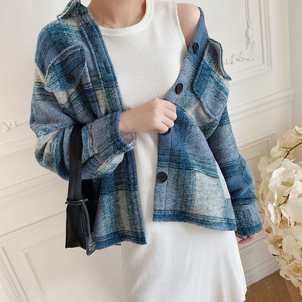 2021 spring and autumn new classic plaid fashion contrast color wild lapel single-breasted loose jacket women hjf3, Black;brown
2021 spring and autumn new classic plaid fashion contrast color wild lapel single-breasted loose jacket women hjf3, Black;brown