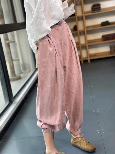 spring summer loose retro casual womens pants trousers elastic waist pocket brierf all match, Black;white
spring summer loose retro casual womens pants trousers elastic waist pocket brierf all match, Black;white