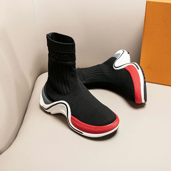 luxury designer womens knitted socks elastic short boots womens shoes new slope heel fashion round head thick sole with shoebox size 35-41, Black
luxury designer womens knitted socks elastic short boots womens shoes new slope heel fashion round head thick sole with shoebox size 35-41, Black