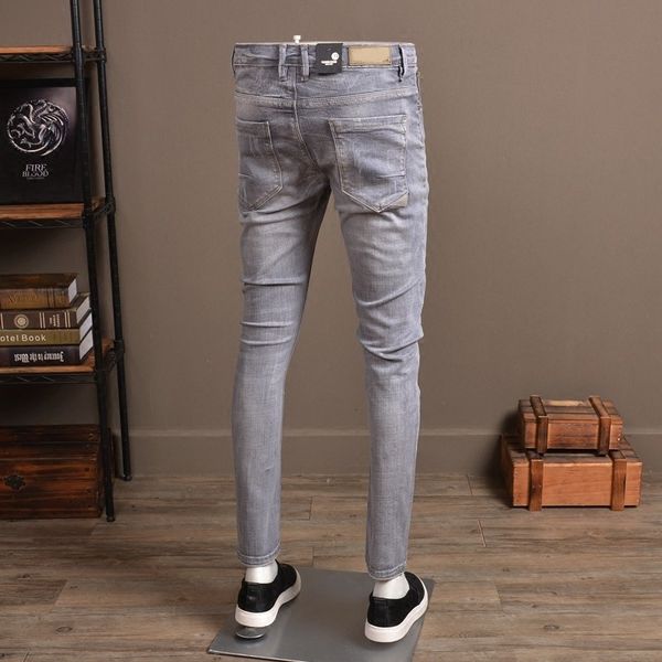 men's jeans european style of vintage fine tuning men's brem pants stretch bright spring breeches long casual for gray male light, Blue
men's jeans european style of vintage fine tuning men's brem pants stretch bright spring breeches long casual for gray male light, Blue