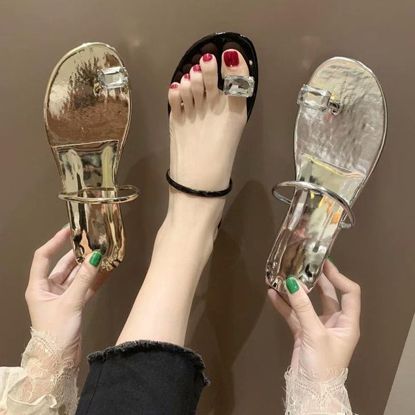 sandals 2021 clip foot flat heel korean women's summer beach shoes cool drag, Black
sandals 2021 clip foot flat heel korean women's summer beach shoes cool drag, Black