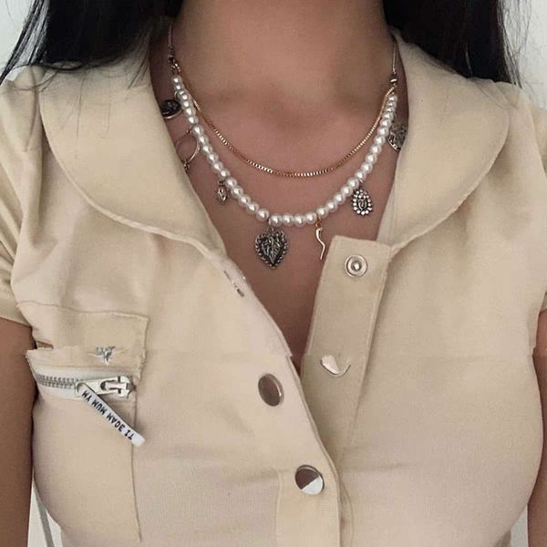 hbp fashion pearl love portrait zircon simple multi-layer clavicle chain necklace, Silver
hbp fashion pearl love portrait zircon simple multi-layer clavicle chain necklace, Silver