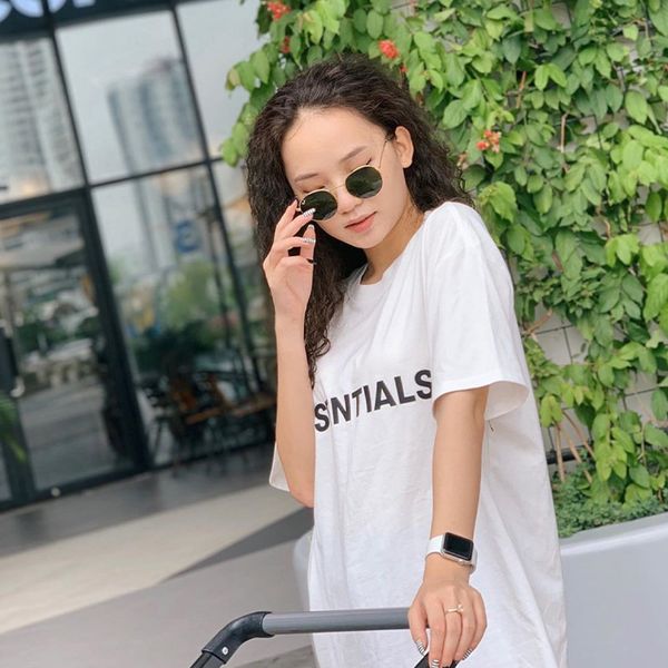 ins new feel of god double line essentials high street lovers' fog short sleeve t-shirt for men and women, White;black
ins new feel of god double line essentials high street lovers' fog short sleeve t-shirt for men and women, White;black