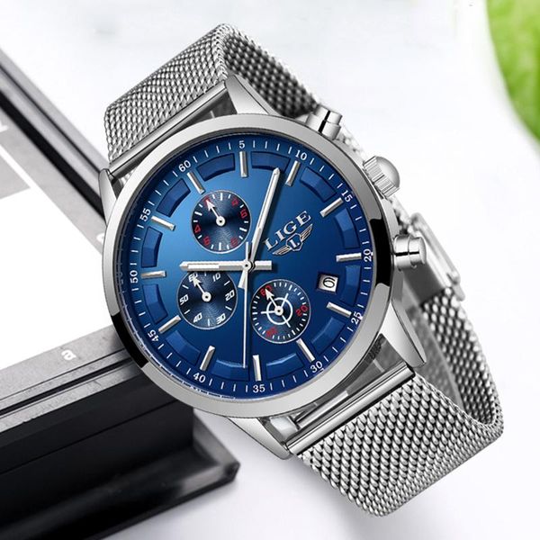 wristwatches relojes hombre lige mens watches business blue dial full steel waterproof watch for men sport quartz clock+box, Slivery;brown
wristwatches relojes hombre lige mens watches business blue dial full steel waterproof watch for men sport quartz clock+box, Slivery;brown