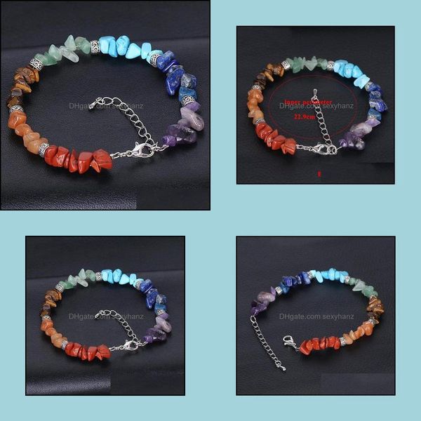 beaded, strands bracelets selling female stone natural gemstone gravel irregar yoga jewelry 7 chakra bracelet extension chain drop delivery, Black
beaded, strands bracelets selling female stone natural gemstone gravel irregar yoga jewelry 7 chakra bracelet extension chain drop delivery, Black