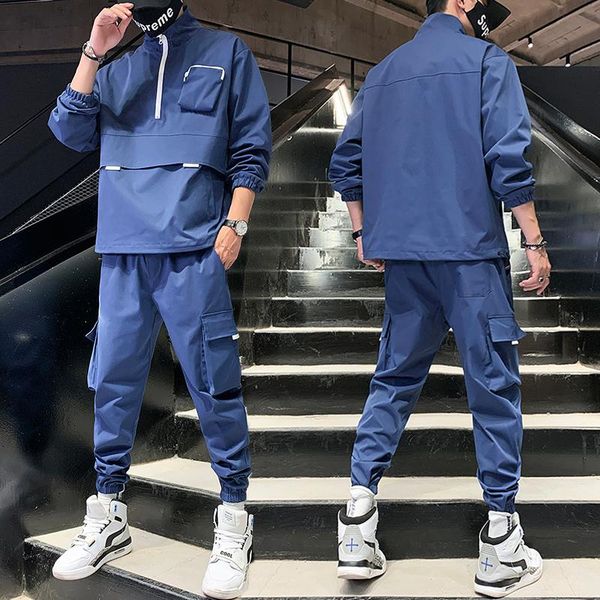 men's tracksuits men streetwear tracksuit harajuku joggers suit sets reflective 2021 hiphop 2 pcs hoodies + pants sporting mens clothin, Gray
men's tracksuits men streetwear tracksuit harajuku joggers suit sets reflective 2021 hiphop 2 pcs hoodies + pants sporting mens clothin, Gray
