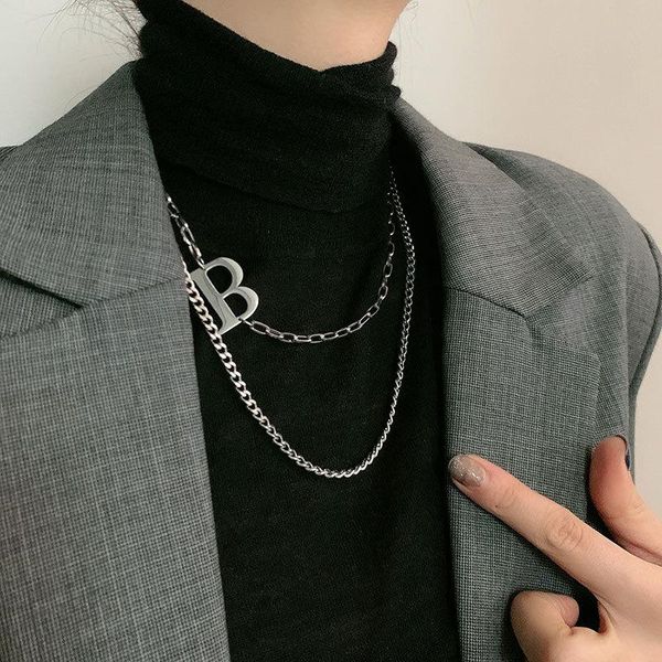 pendant necklaces fashion double layered b letter necklace female clavicle chain sweater, Silver
pendant necklaces fashion double layered b letter necklace female clavicle chain sweater, Silver