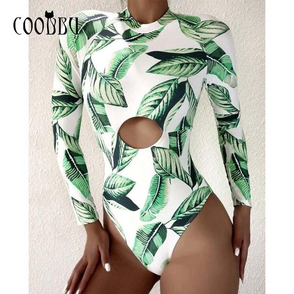 coobbu leaf print swimsuit women long sleeve surf swimwear hollow out bathing suit push up monokini swim one-piece suits
coobbu leaf print swimsuit women long sleeve surf swimwear hollow out bathing suit push up monokini swim one-piece suits