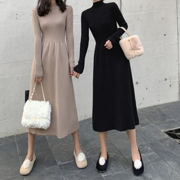 casual dresses autumn dress 2021 women's for small people wear fashion half high collar long sleeve slim, Black;gray
casual dresses autumn dress 2021 women's for small people wear fashion half high collar long sleeve slim, Black;gray