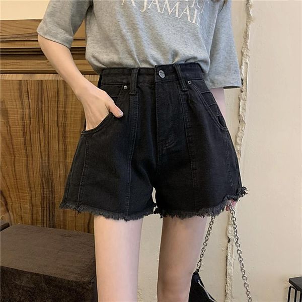 women's jeans summer high-waisted thin a-line wild denim shorts wide-leg pants, Blue
women's jeans summer high-waisted thin a-line wild denim shorts wide-leg pants, Blue