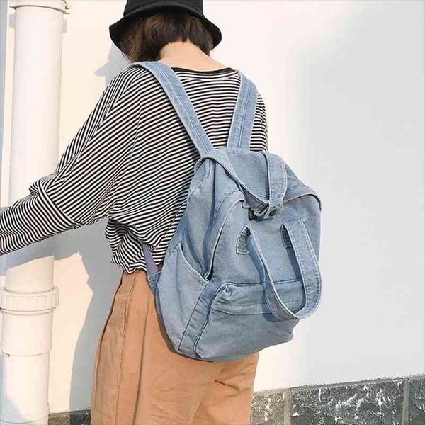 simple denim backpack school bag for women multi student teenage girl female large capacity travel shoulder
simple denim backpack school bag for women multi student teenage girl female large capacity travel shoulder
