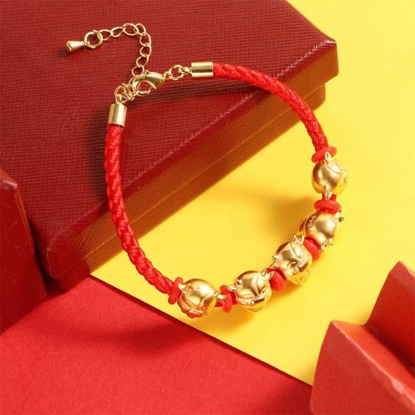 link, chain 1pcs wufu bull red rope mascot zodiac cow golden bracelet women men lucky animal bangle chinese year gifts, Black
link, chain 1pcs wufu bull red rope mascot zodiac cow golden bracelet women men lucky animal bangle chinese year gifts, Black