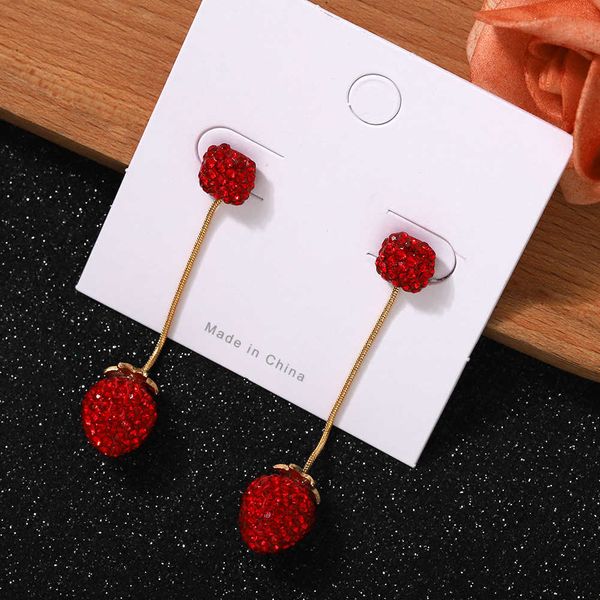 za the same small and exquisite fruit strawberry with diamond new net red fashion versatile earrings, Silver
za the same small and exquisite fruit strawberry with diamond new net red fashion versatile earrings, Silver