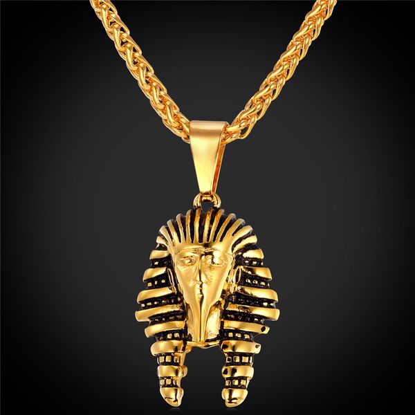 egyptian necklace men women african jewelry stainless steel vintage pharaoh pendant necklace with 22 inch rope chain, Silver
egyptian necklace men women african jewelry stainless steel vintage pharaoh pendant necklace with 22 inch rope chain, Silver