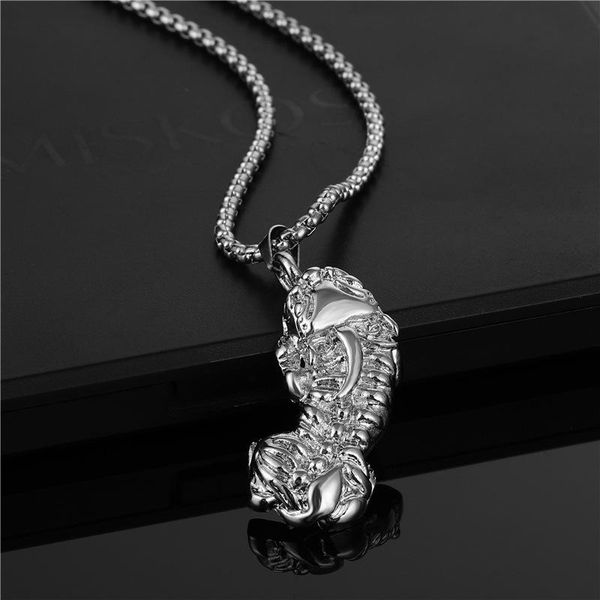 pendant necklaces trendy hip hop necklace zinc alloy goldfish stainless steel long chain wild luxury couple men&women gift jewelry, Silver
pendant necklaces trendy hip hop necklace zinc alloy goldfish stainless steel long chain wild luxury couple men&women gift jewelry, Silver