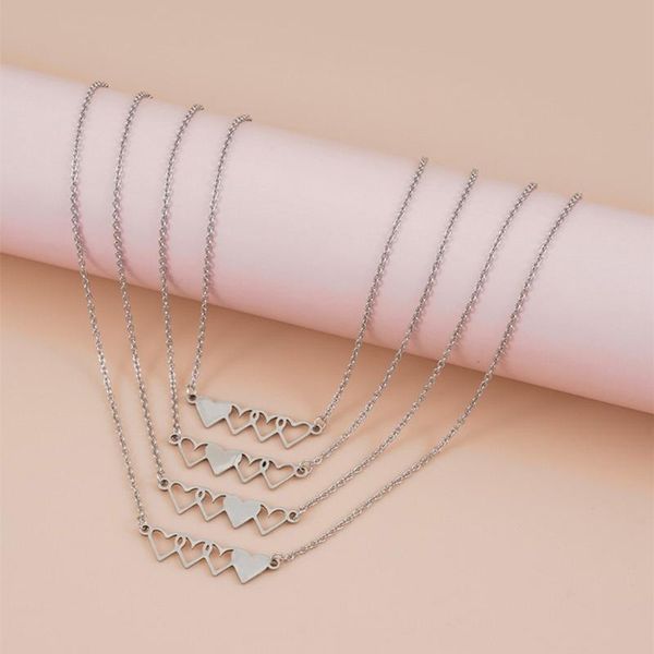pendant necklaces friend necklace european and american creative personality stainless steel heart-shaped 4-piece set/5-piece set, Silver
pendant necklaces friend necklace european and american creative personality stainless steel heart-shaped 4-piece set/5-piece set, Silver