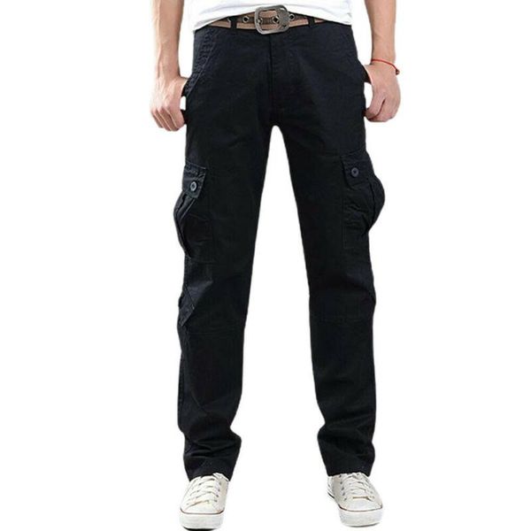 men's pants mens casual cargo sweatpants fitness gym pockets fashion full length solid color outdoor straigth drawstring clothes trouse, Black
men's pants mens casual cargo sweatpants fitness gym pockets fashion full length solid color outdoor straigth drawstring clothes trouse, Black