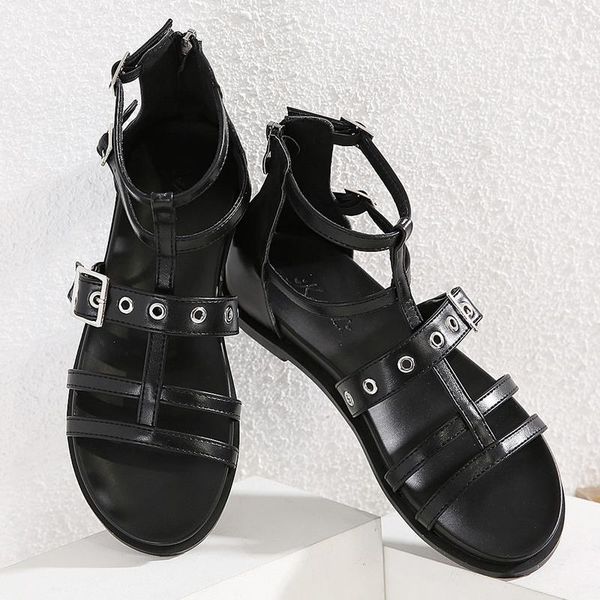 sandals shoes women casual ladies flats rubber female gladiator design round toe 2021 summer footwear, Black
sandals shoes women casual ladies flats rubber female gladiator design round toe 2021 summer footwear, Black