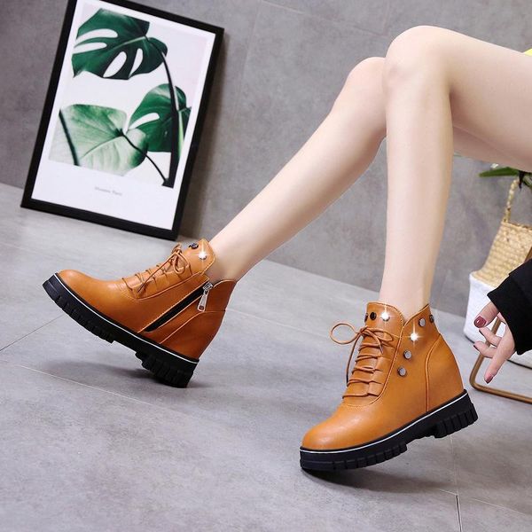 boots ankle wedge leather womens autumn winter women shoes platform casual fashion rivets punk chunky heel boot, Black
boots ankle wedge leather womens autumn winter women shoes platform casual fashion rivets punk chunky heel boot, Black