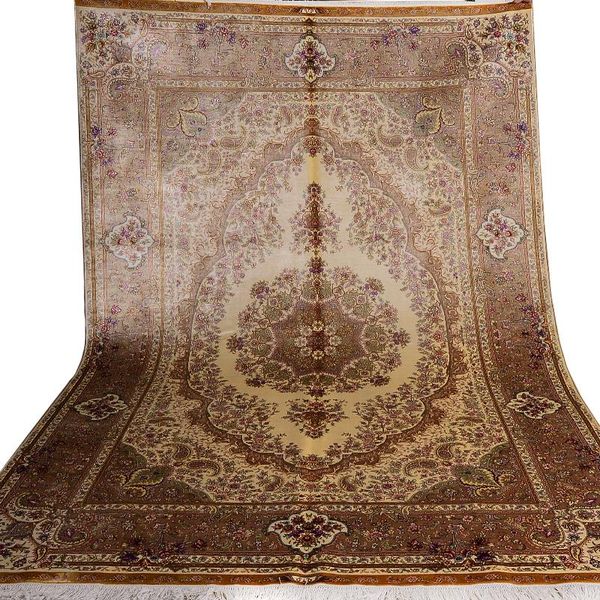 carpets fangcun 6'x9' classic persian medal-style handmade silk in blue and purple use for living room or showroom
carpets fangcun 6'x9' classic persian medal-style handmade silk in blue and purple use for living room or showroom