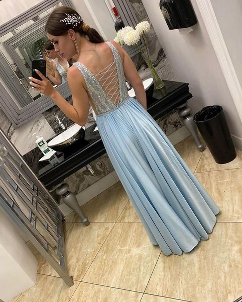 a-line tulle v-neck prom dresses 2022 fashion appliques lace-up floor length evening party gowns robes de asoiree, Black
a-line tulle v-neck prom dresses 2022 fashion appliques lace-up floor length evening party gowns robes de asoiree, Black