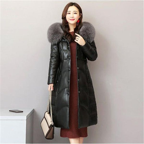 women's fur & faux 2021 like collar coat medium long hooded cotton thickened pu slim fit, Black
women's fur & faux 2021 like collar coat medium long hooded cotton thickened pu slim fit, Black