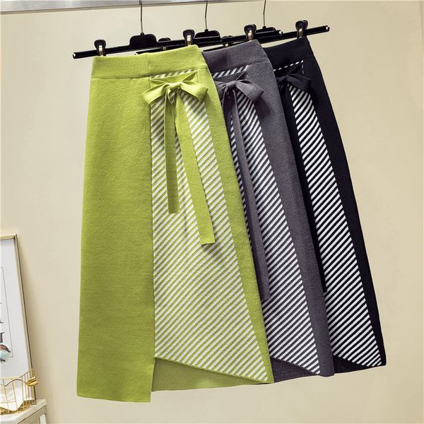 design irregular knitted skirt women high waist a-line elastic striped splice skirts winter warm midi long pencil skirt, White;black
design irregular knitted skirt women high waist a-line elastic striped splice skirts winter warm midi long pencil skirt, White;black
