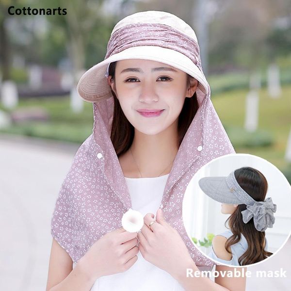 wide brim hats fashion flower decoration empty hat female removable mask & cap sun summer beach visor casual anti-uv shade, Blue;gray
wide brim hats fashion flower decoration empty hat female removable mask & cap sun summer beach visor casual anti-uv shade, Blue;gray