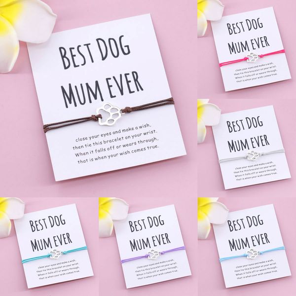 dog mum ever bracelet dog mom charm paw print bracelet for women men friendship bracelet gift pet dog parent, Golden;silver
dog mum ever bracelet dog mom charm paw print bracelet for women men friendship bracelet gift pet dog parent, Golden;silver