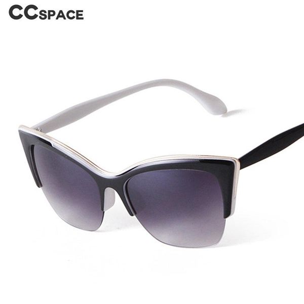 sunglasses 47562 half-frame cat eye men and women fashion brand designer sunshade uv400 retro glasses, White;black
sunglasses 47562 half-frame cat eye men and women fashion brand designer sunshade uv400 retro glasses, White;black