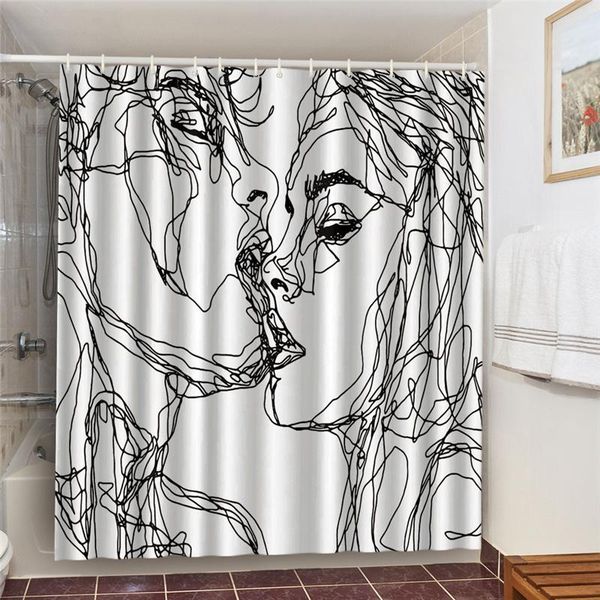 shower curtains sketch ing lovers waterproof bathroom set with bla and white home decoration wall sn bath 3d 
shower curtains sketch ing lovers waterproof bathroom set with bla and white home decoration wall sn bath 3d