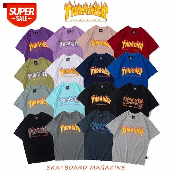 thr american version of flame classic yellow fire stream couple loose short sleeve t-shirt #fh6q, White;black
thr american version of flame classic yellow fire stream couple loose short sleeve t-shirt #fh6q, White;black